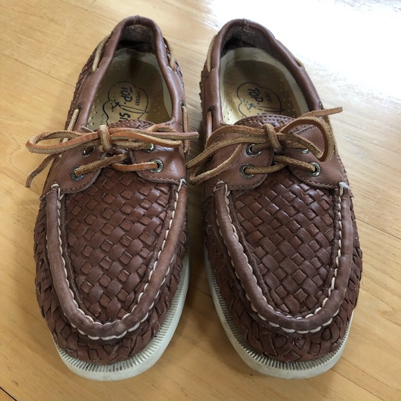 sperry woven boat shoes
